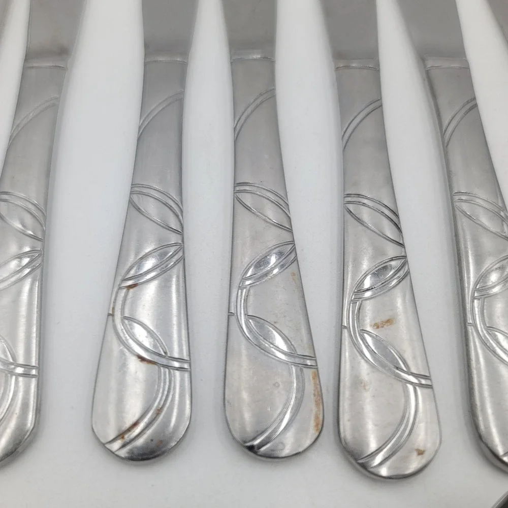 30pc Cambridge Silver Felicity Flatware Set Stainless Steel Satin Leaf Pattern